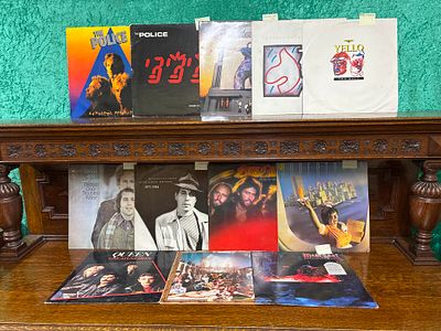 Twelve assorted 12" singles and LP Records as shown