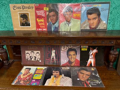 Elvis Presley - eleven LP records to include; Girls, Girls, Girls, Inspirations, Blue Hawaii 