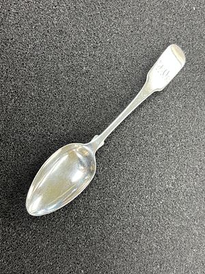 An Irish hallmarked (Dublin 1807-1821) monogrammed silver spoon weighing 17.67gm