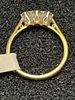 An 18ct Gold ring with three diamonds 0.5pts 3.44gmImage - 1