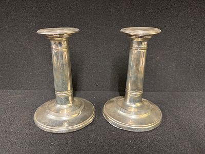A pair of Birmingham 1919 Silver candlesticks