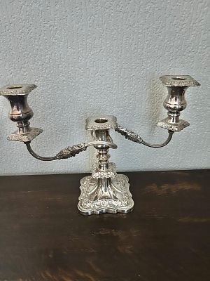 A HM silver, three branch candelabra weighing 981.9 gm