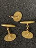 A pair of 22 ct Gold cufflinks together with an odd one, total weight 13.3 gmImage - 1
