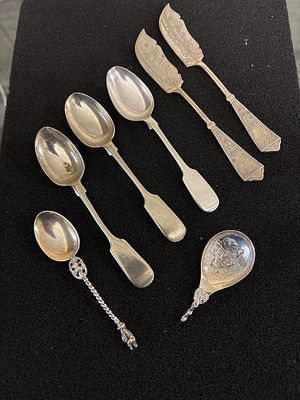 A quantity of flatware some silver