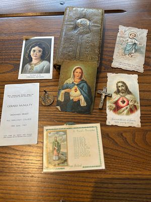 A Collection of Mid-20th-century Irish Catholic Devotional Ephemera and Religious Objects. A 