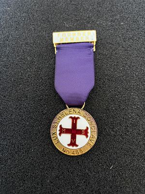 UK Masonic Red Cross of Constantine Founder Member Jewel, Gilt Metal. A gilt-metal and enamel 