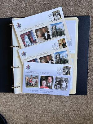 A Collection of Queen Elizabeth II and Prince Philip Diamond Wedding Anniversary Commemorative 