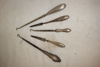 A Collection of Victorian and Edwardian Silver Handled Dressing Table Accessories. An assortment 