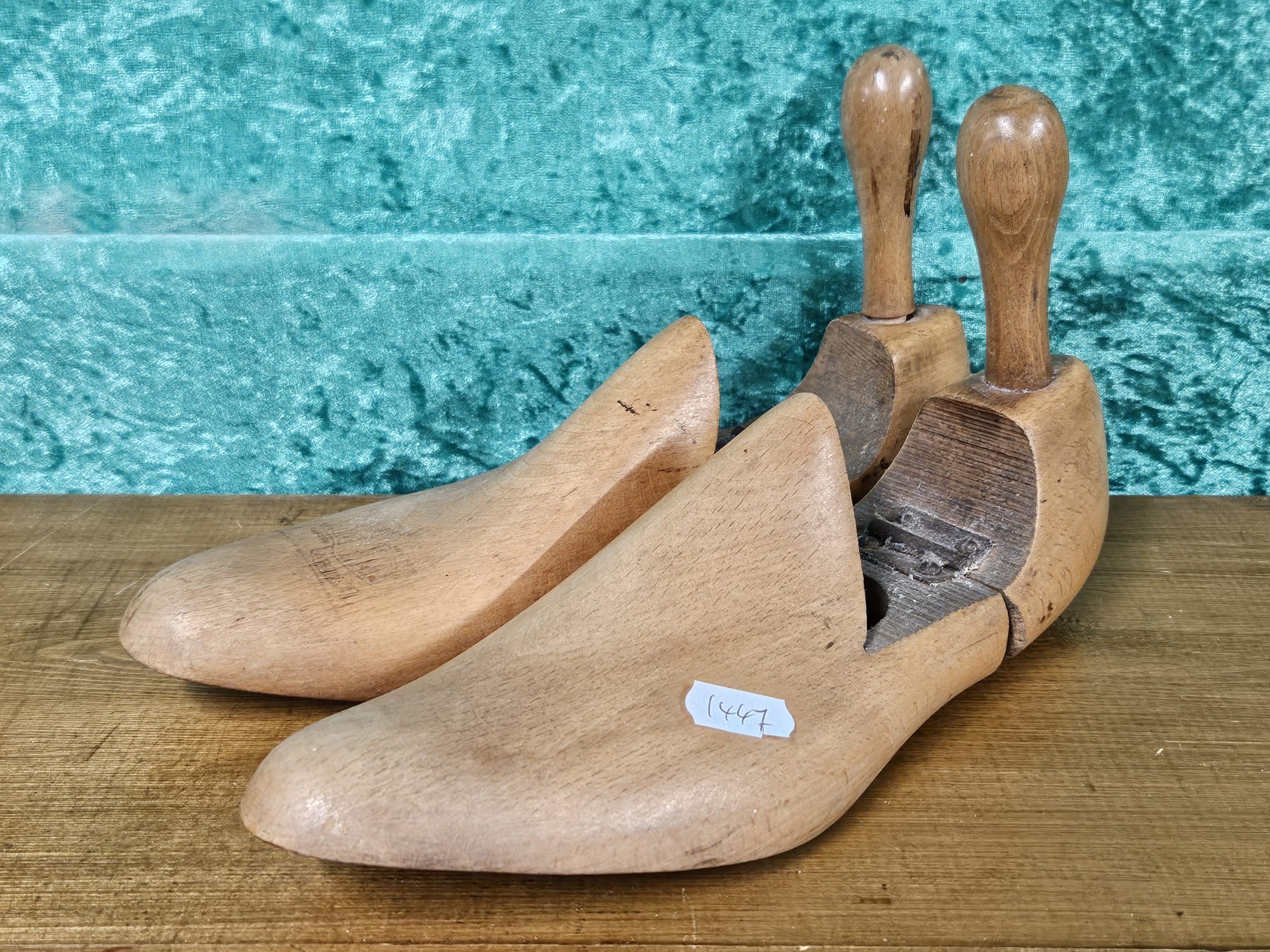 A Pair of Vintage Wooden Hinged Shoe Trees