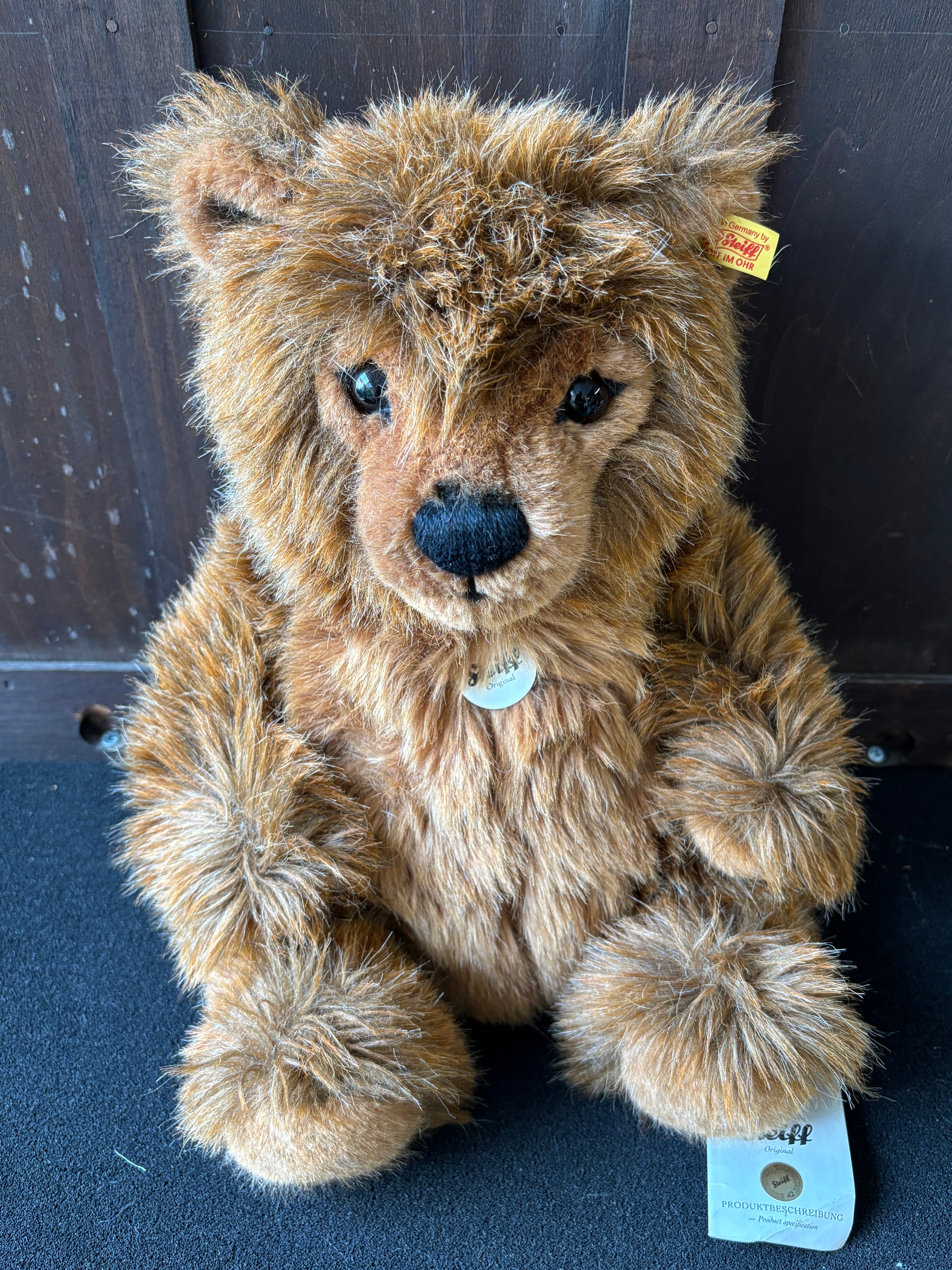 Steiff Handmade in Germany Grizzly Bear Character Toy c 33 cm tall