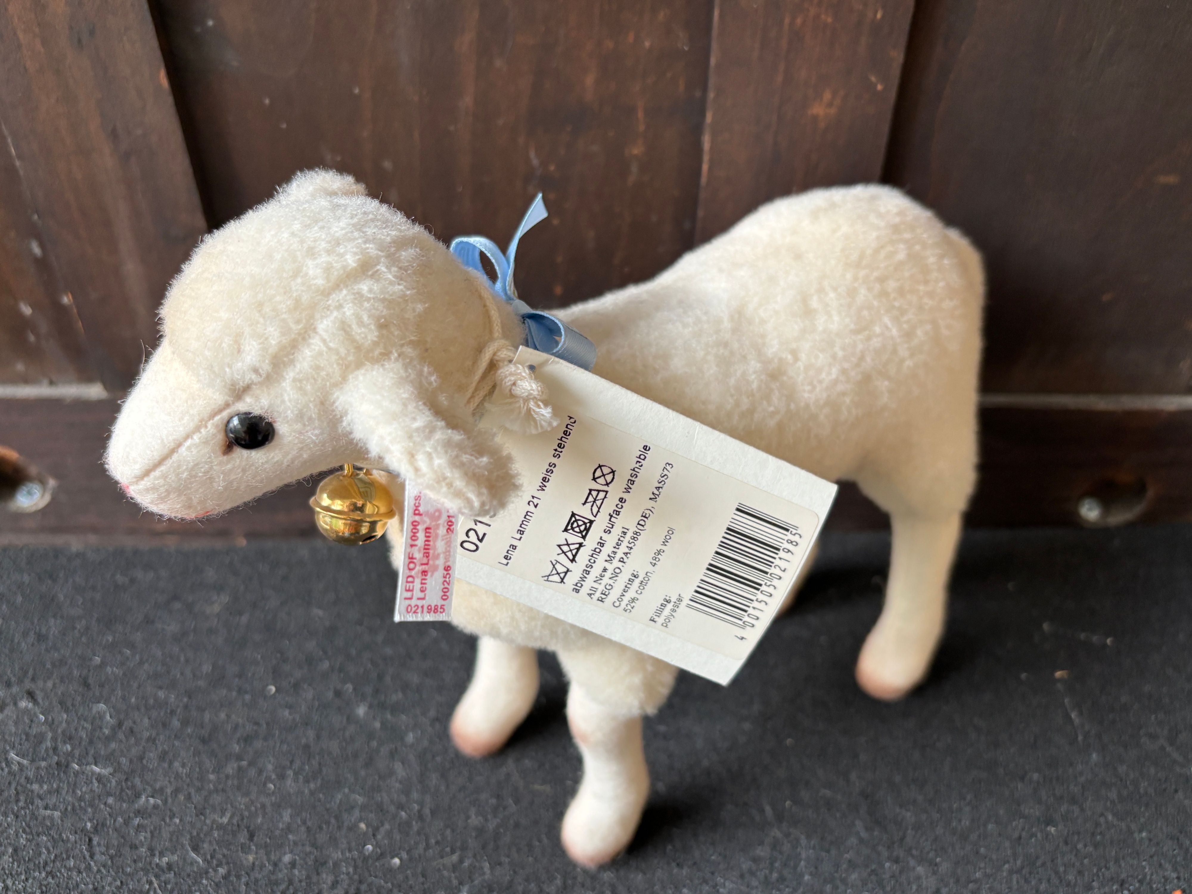 Steiff Limited Edition Lena Lamb 2017 Plush Toy c 22 cm tall with certificate