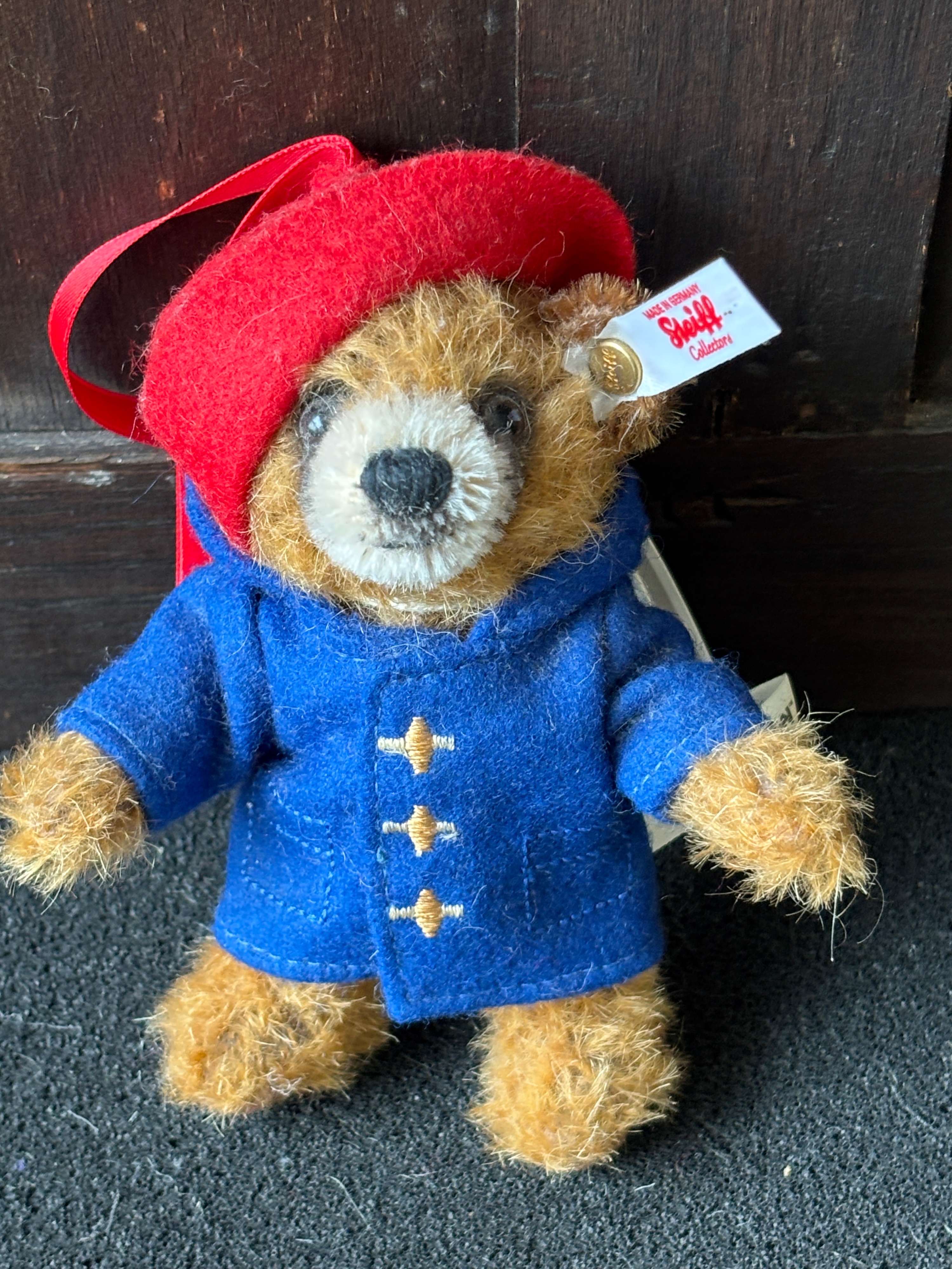Steiff Limited Edition Mohair Paddington Bear Ornament 2018 c 13 cm tall with certificate