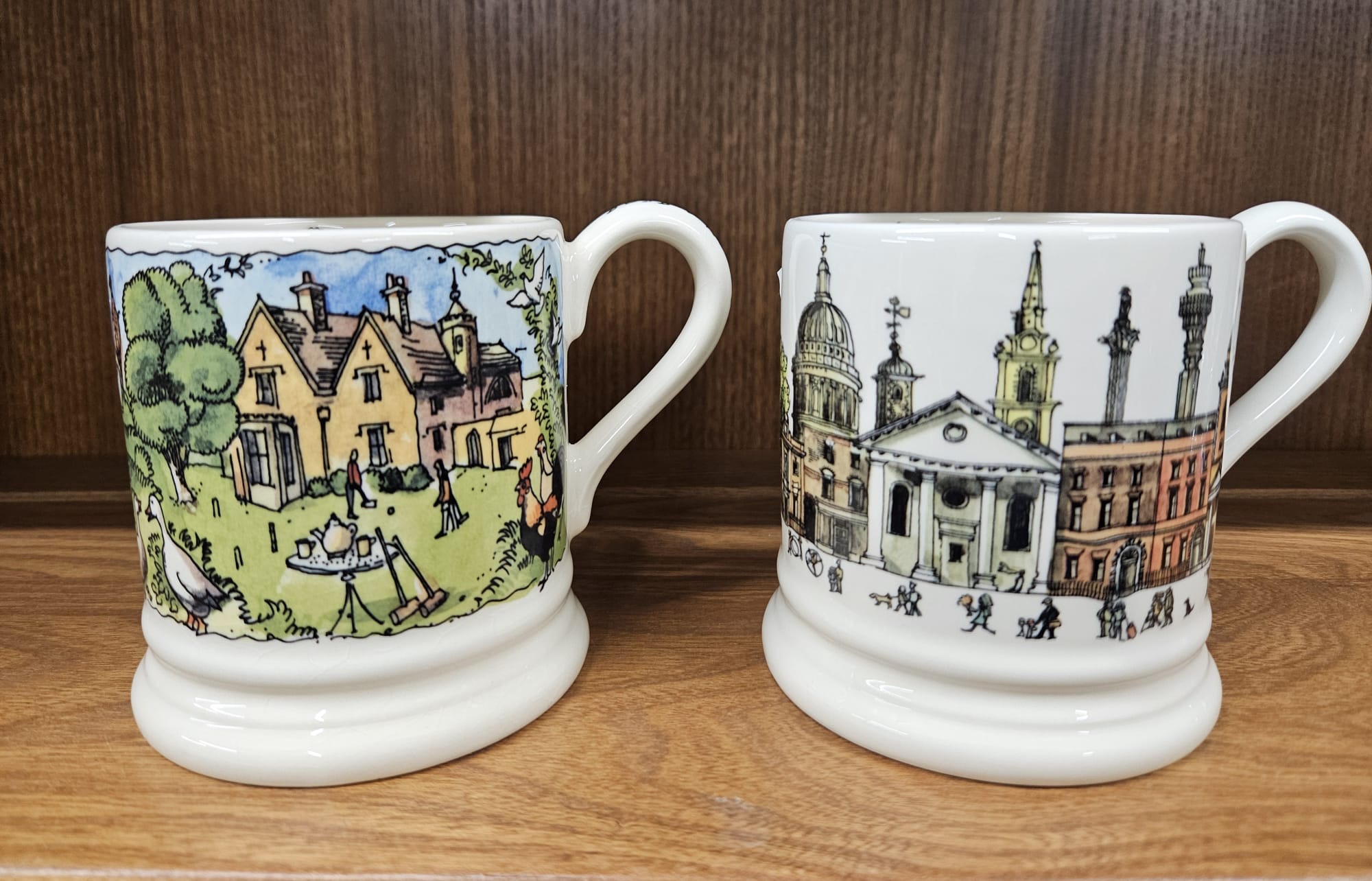 A Pair of Emma Bridgewater Half-Pint Earthenware Mugs