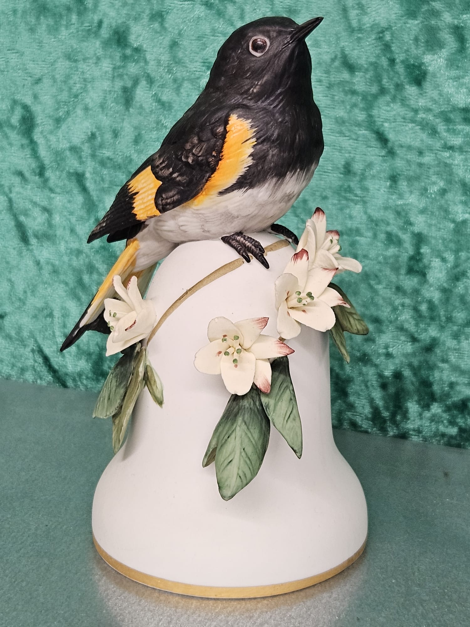 The American Redstart Porcelain Bird Bell by Peter Barrett 1981