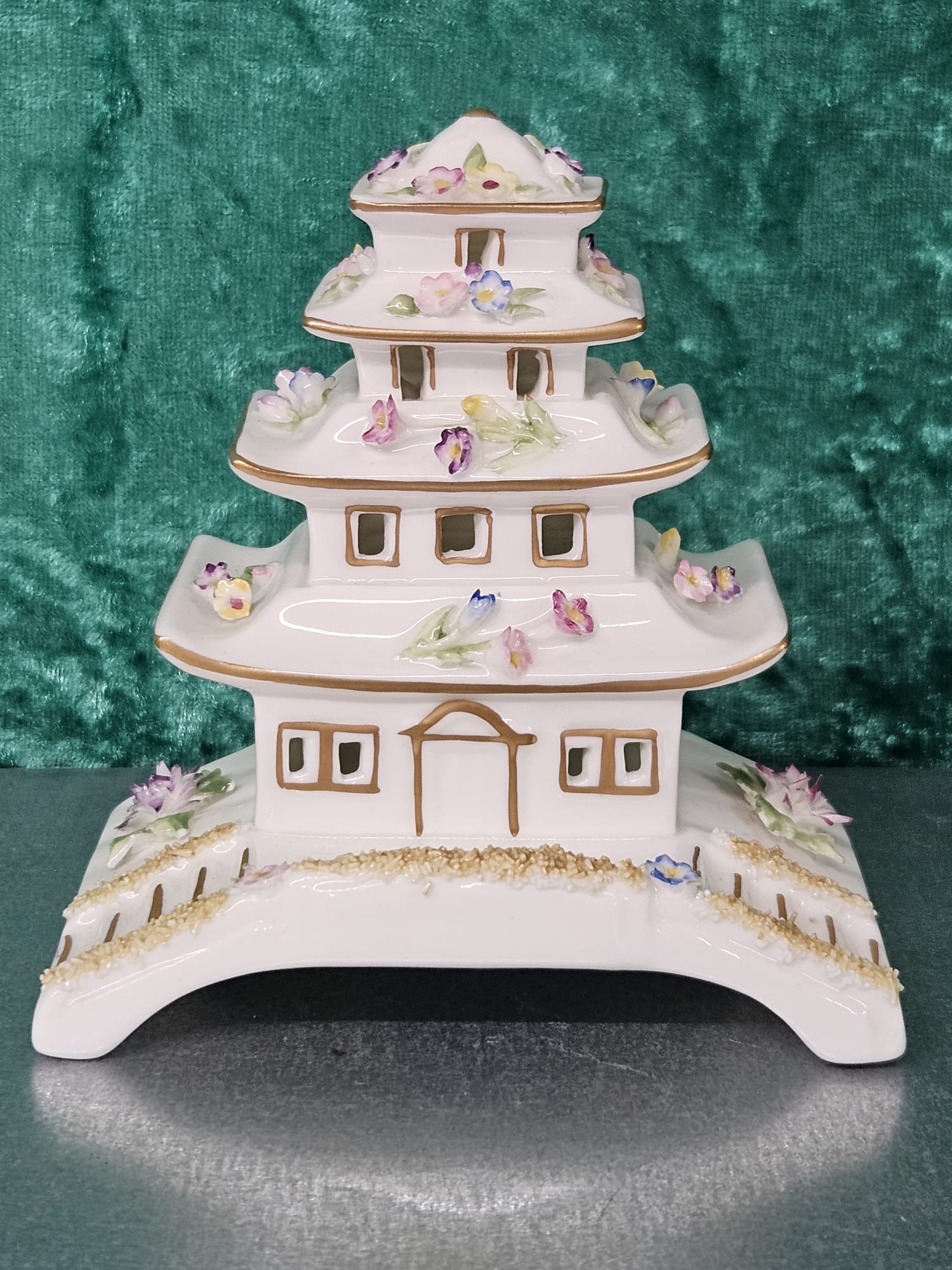 A Coalport Fine Bone China Pagoda House Figurine