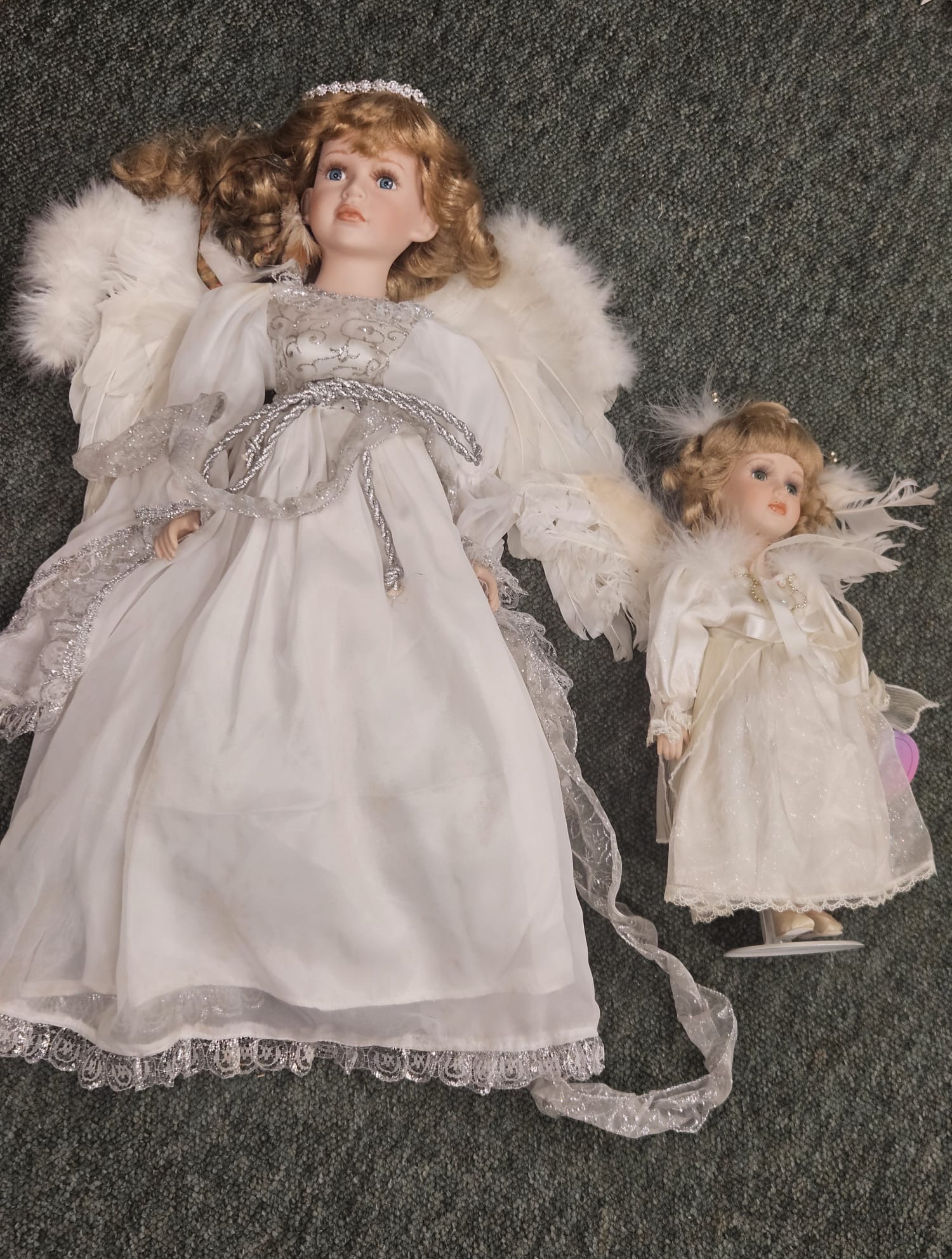 A Pair of Late 20th Century Decorative Porcelain Angel Dolls