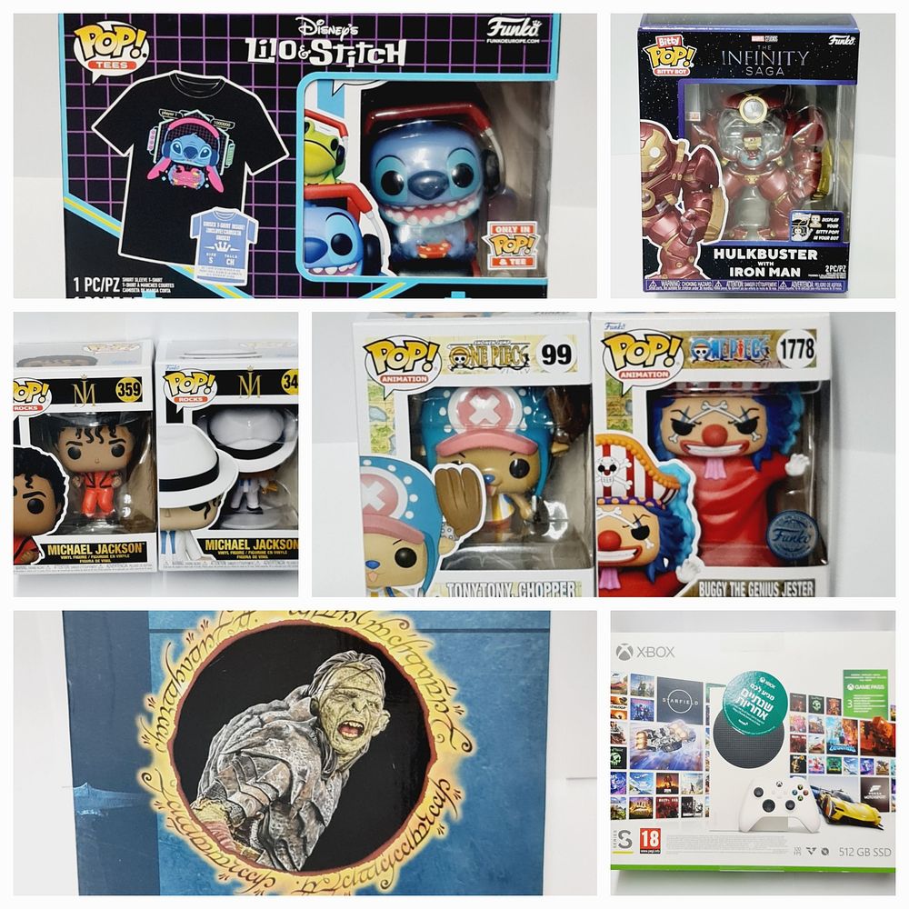 אנונאקי גיים גלרי | מכירה  68 | לראשונה מוצרי גיימינג מטורפים, פוקימון, פופים, פסלים, מארוול, דיסני, מיניקס, ספורט ועוד המון הפתעות מדהימות