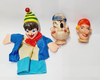 לוט של בובות תאטרון, בובות יד, פינוקיו, פופי, פיראט