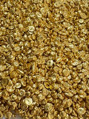 לוט של 4 גרם פתיתי זהב טהור 999 זהב 24K הותך במפעל מורשה עם תעודה