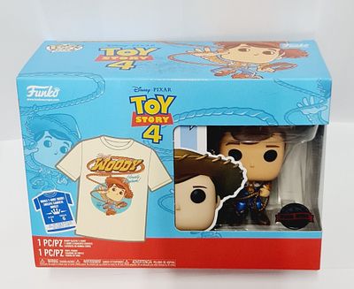 מארז פופ אנד טי מהדורה מיוחדת כולל חולצה טי שרט תואמת ובובת פופ ייחודית למארז מסדרת צעצוע של סיפור