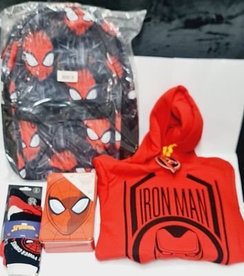 סט ספיידרמן, תיק גב איכותי, סט גרביים, פאזל 750 חלקים, וקפוצ'ון