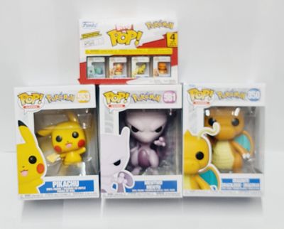 סט של 3 בובות פופ מסדרת פוקימון ומארז ביטי פופ רביעייה