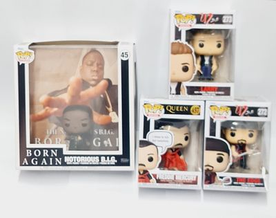 סט של 4 בובות פופ מסדרת ROCKS זמרים, אחת מארז מפואר