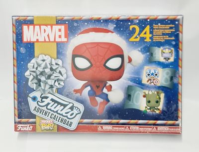 קאלנדר פופים פאנקו מהדורה מיוחדת מכיל 24 בובות פופ מסדרת מארוול