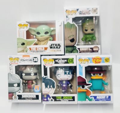 סט של 5 בובות פופ דמויות אייקוניות