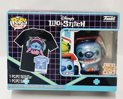 מארז פופ אנד טי מהדורה מיוחדת כולל חולצה טי שרט תואמת ובובת פופ ייחודית למארז מסדרת לילו וסטיץ