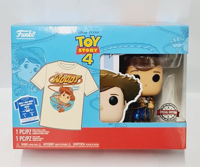 מארז פופ אנד טי מהדורה מיוחדת כולל חולצה טי שרט תואמת ובובת פופ ייחודית למארז מסדרת צעצוע של סיפור