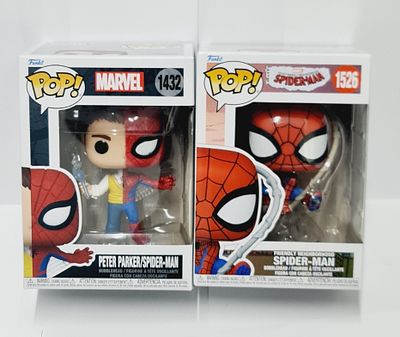 סט של זוג בובות פופ מסדרת ספיידרמן