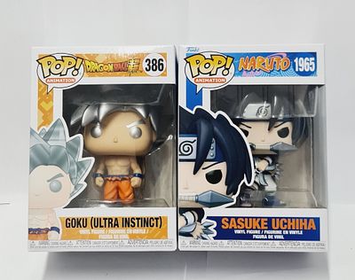 סט של זוג בובות פופ מסדרת דרגון בול ונארוטו