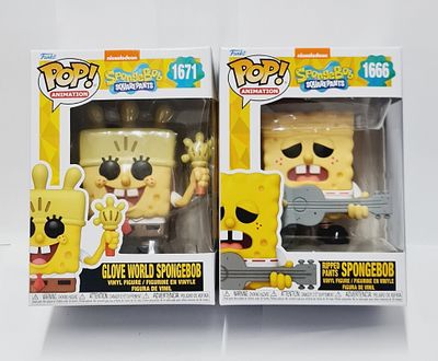 סט של זוג בובות פופ מסדרת בוב ספוג