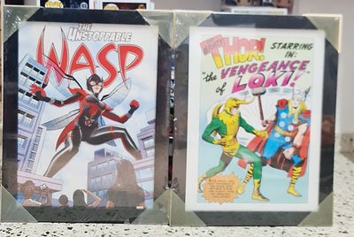 זוג תמונות ממוסגרות רשמיות של מארוול קומיקס