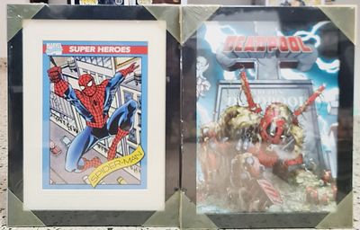 זוג תמונות ממוסגרות רשמיות של מארוול קומיקס