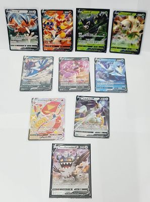 לוט של 10 קלפי פוקימון מבוקשים מסדרות שונות, מצבים מעולים