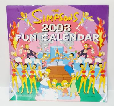 תאריכון גדול עם תמונה לכל חודש ממשפחת סימפסון שנת 2003