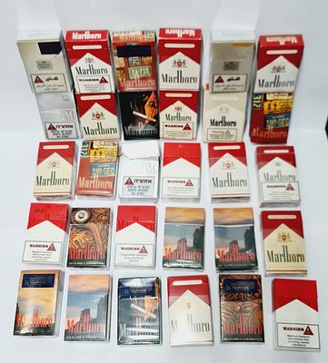 לוט של עשרות קופסאות סיגריות מרלבורו , מהדורות מיוחדות (הקופסאות ריקות)