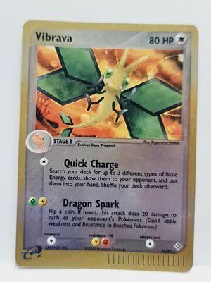 קלף פוקימון מבוקש Vibrava שנת 2003 זוהר (ראה מצב הקלף בתמונות)