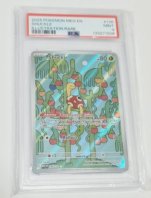 קלף פוקימון מדורג ציון 9 שנת 2025 , SHUCKLE