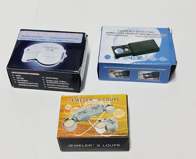 לוט של לופות (זכוכיות מגדלת) לתכשיטנים (חדש לגמרי)