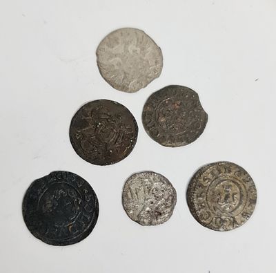 לוט של 6 מטבעות כסף עתיקים, מזרח אירופה תקופת המאה ה16 עד המאה ה 18