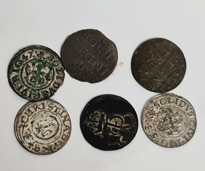 לוט של 6 מטבעות כסף עתיקים, מזרח אירופה תקופת המאה ה16 עד המאה ה 18