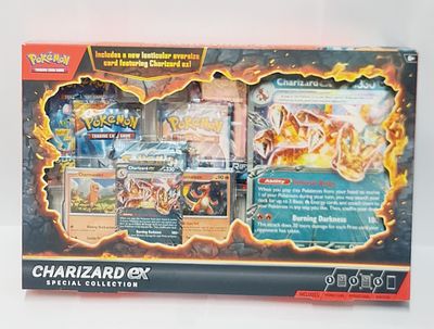 מארז חבילות קלפי פוקימון מסדרת Charizard כולל חבילות סגורות וקלפי פרומו
