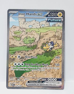 קלף פוקימון מבוקש במצב מינט Iron hands ex