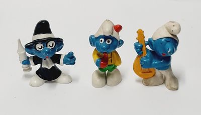 סט של דמויות דרדסים וינטאג ויניל תוצרת מערב גרמניה