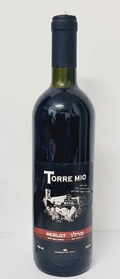 יין אדום מרלו TORRE MIO בקבוק אלכוהול מפינוי בר איכותי, לא נפתח מעולם