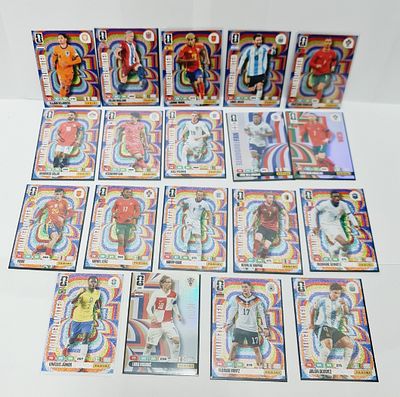 לוט של קלפי ספורט כדורגל, כולם במצב מינט, panini world cup 2026 אדרנלין limited edition