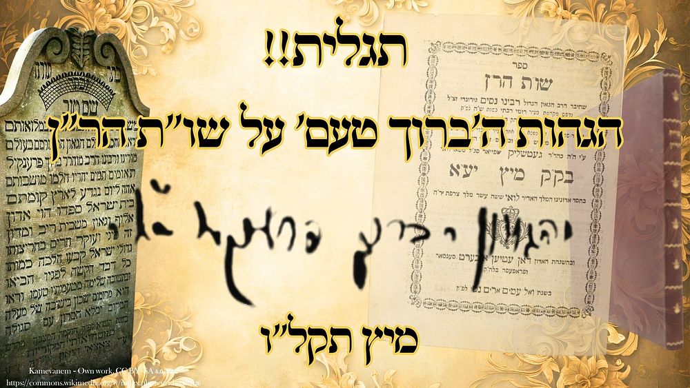 תגלית!! – הגהות בעל ה'ברוך טעם' על שו"ת הר"ן – לא נדפס!! 
שו"ת הר"ן, שאלות ותשובות, לרבינו 